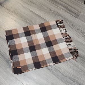 EUC COACH Plaid Neutral Colored Oversized Scarf